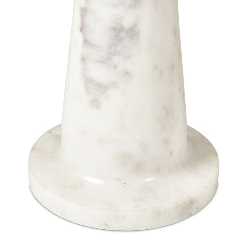Sculpt Marble Pedestal Table