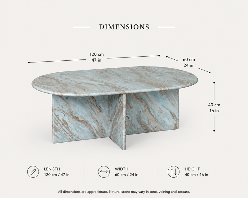 Torino Butterscotch Marble Coffee Table