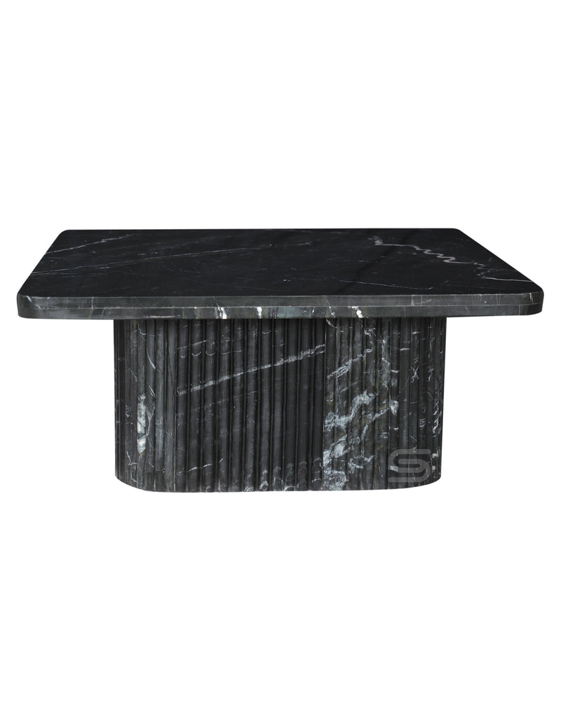 Nero Flute Black Marble Coffee Table
