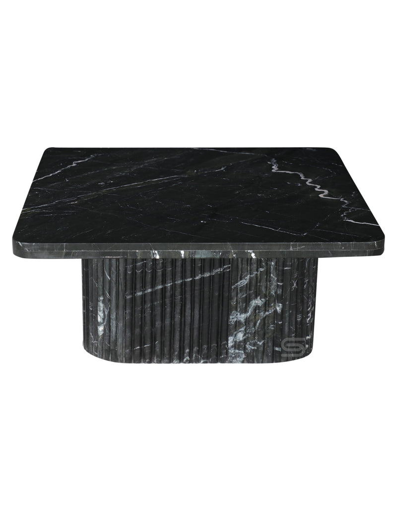 Nero Flute Black Marble Coffee Table