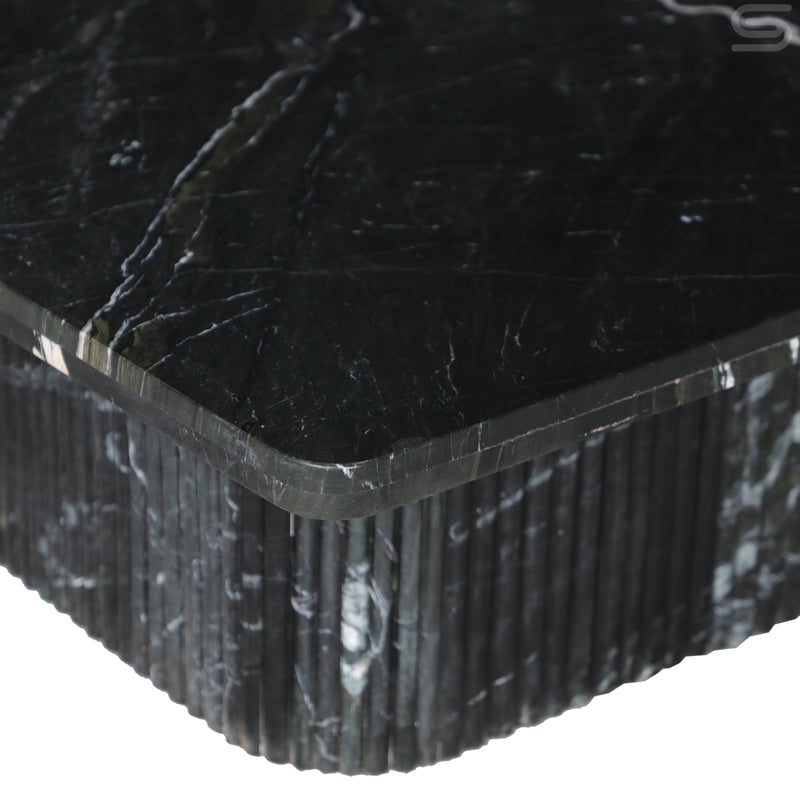 Nero Flute Black Marble Coffee Table