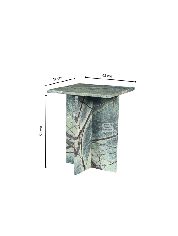Jade Cross-Base Accent Side Table