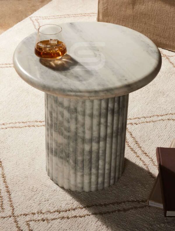 Fluto Classic White Side Table