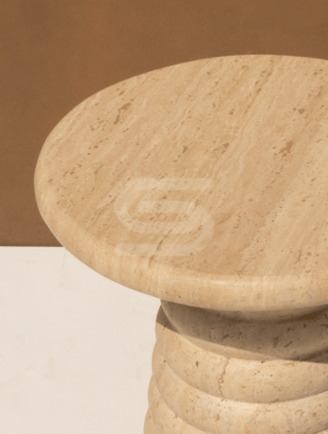 Cono Ringo Travertine Side Table - Image 2