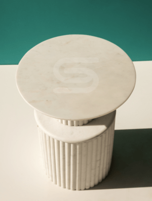 Fluto Storey White Side Table - Image 2