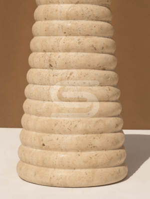 Cono Ringo Travertine Side Table - Image 3