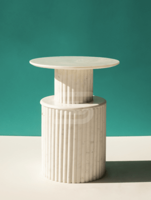 Fluto Storey White Side Table - Image 4