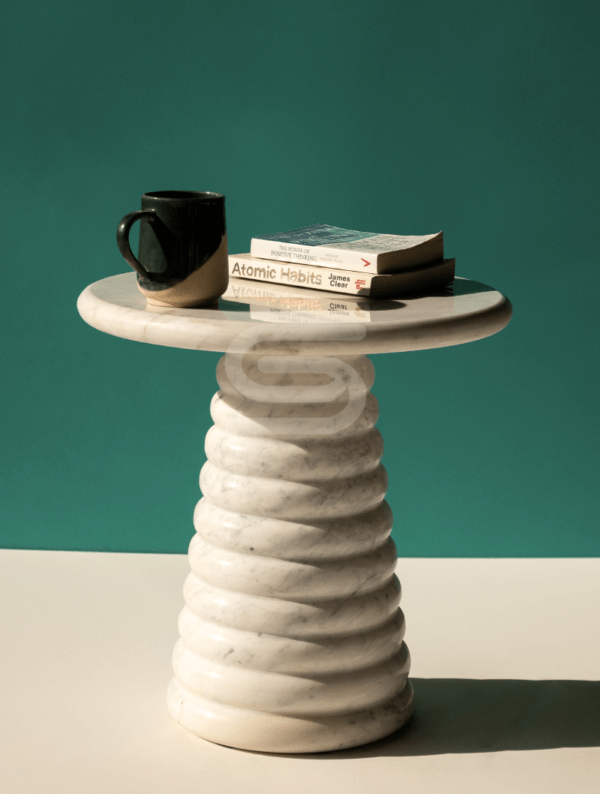 Cono Ringo White Side Table