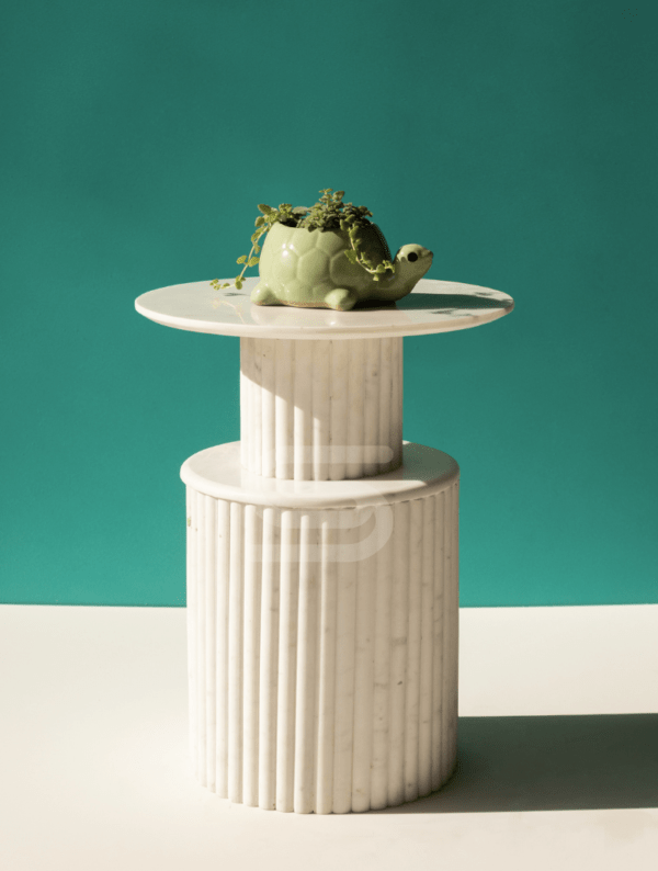 Fluto Storey White Side Table