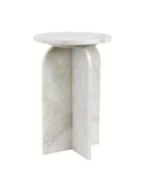 Aera Curved Panel Marble Side Table - Image 2