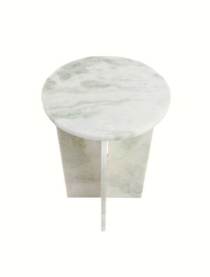 Aera Curved Panel Marble Side Table - Image 3