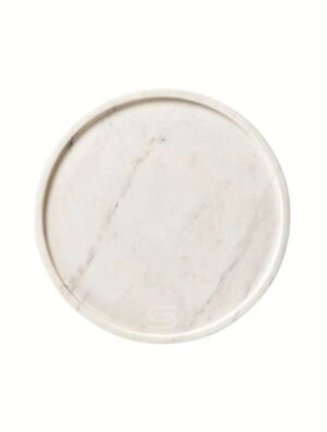 Sculpt Marble Pedestal Table - Image 4