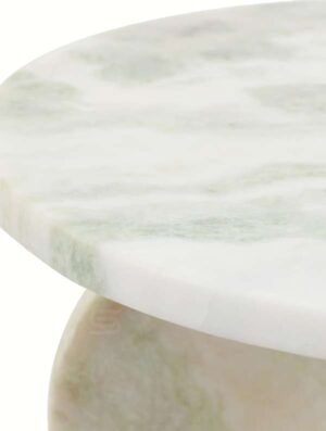 Aera Curved Panel Marble Side Table - Image 4