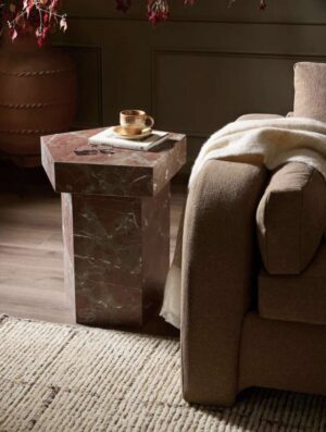 Hexa Rust Marble Table