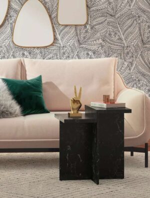 Black Fold Side Table