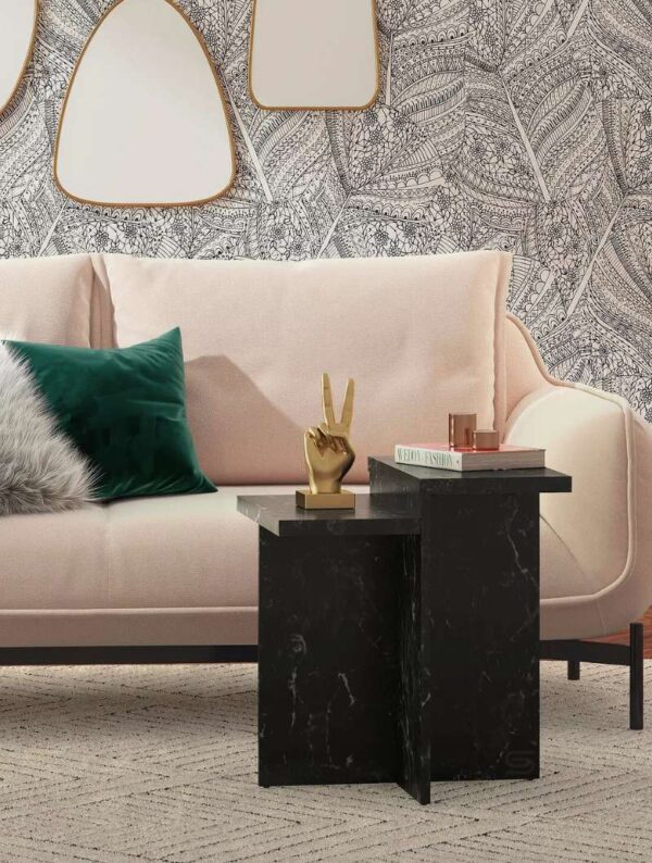 Black Fold Side Table